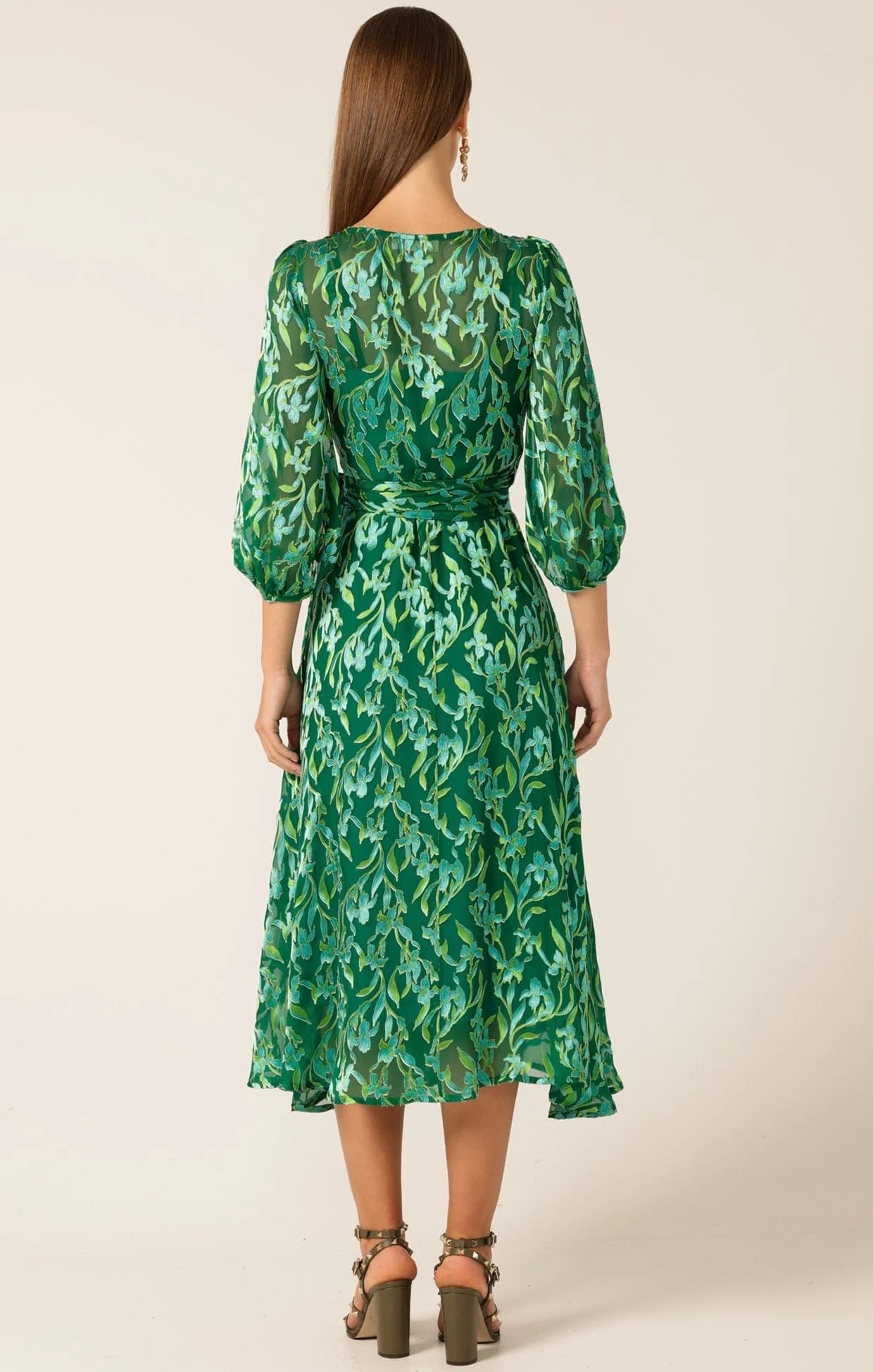 Sacha Drake - Orchid Wrap Dress - Green Botanica