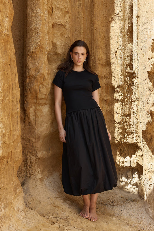 Sass - Lilani Bubble Hem Dress - Black