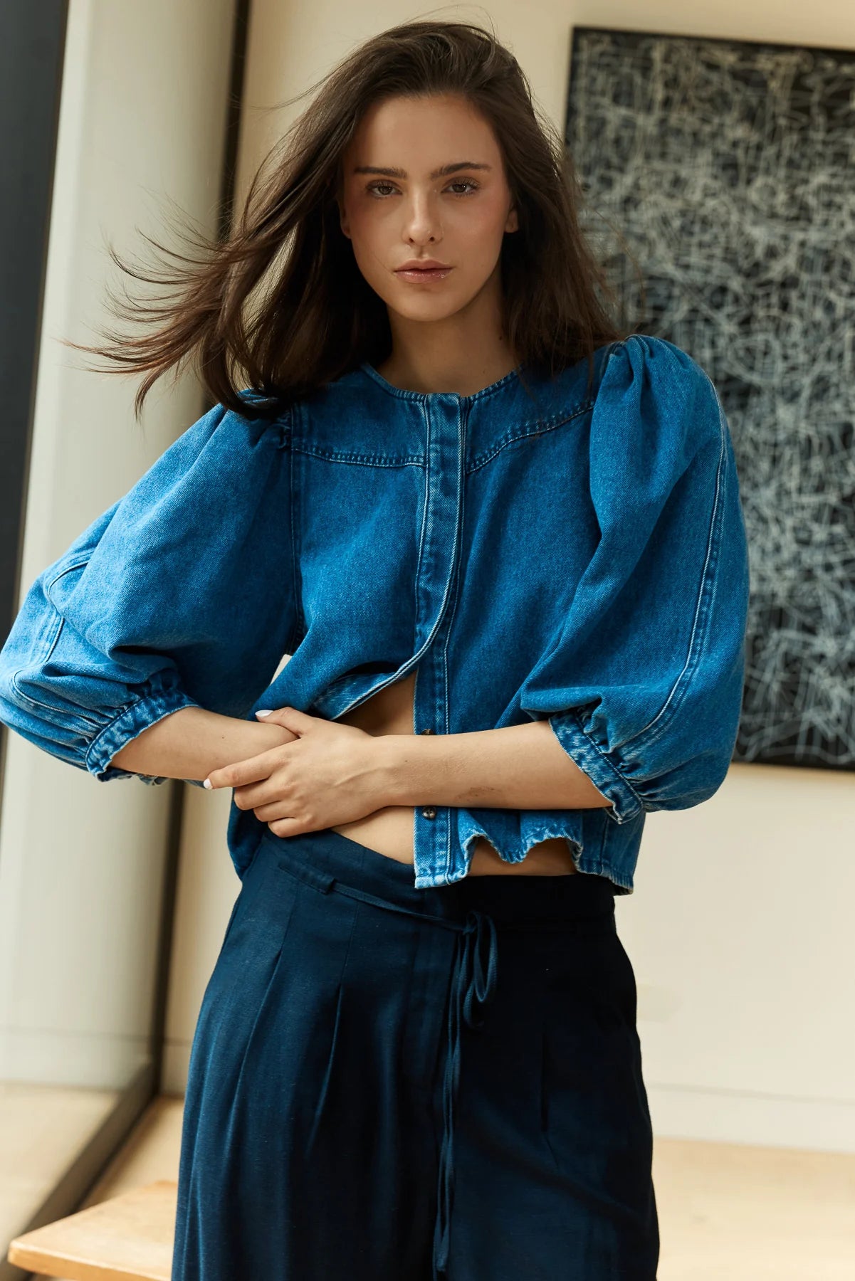 Sass Clothing - Hayes Denim Shirt - Classic Blue