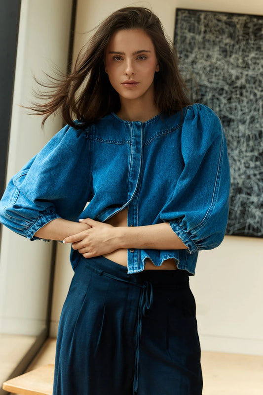 Sass Clothing - Hayes Denim Shirt - Classic Blue