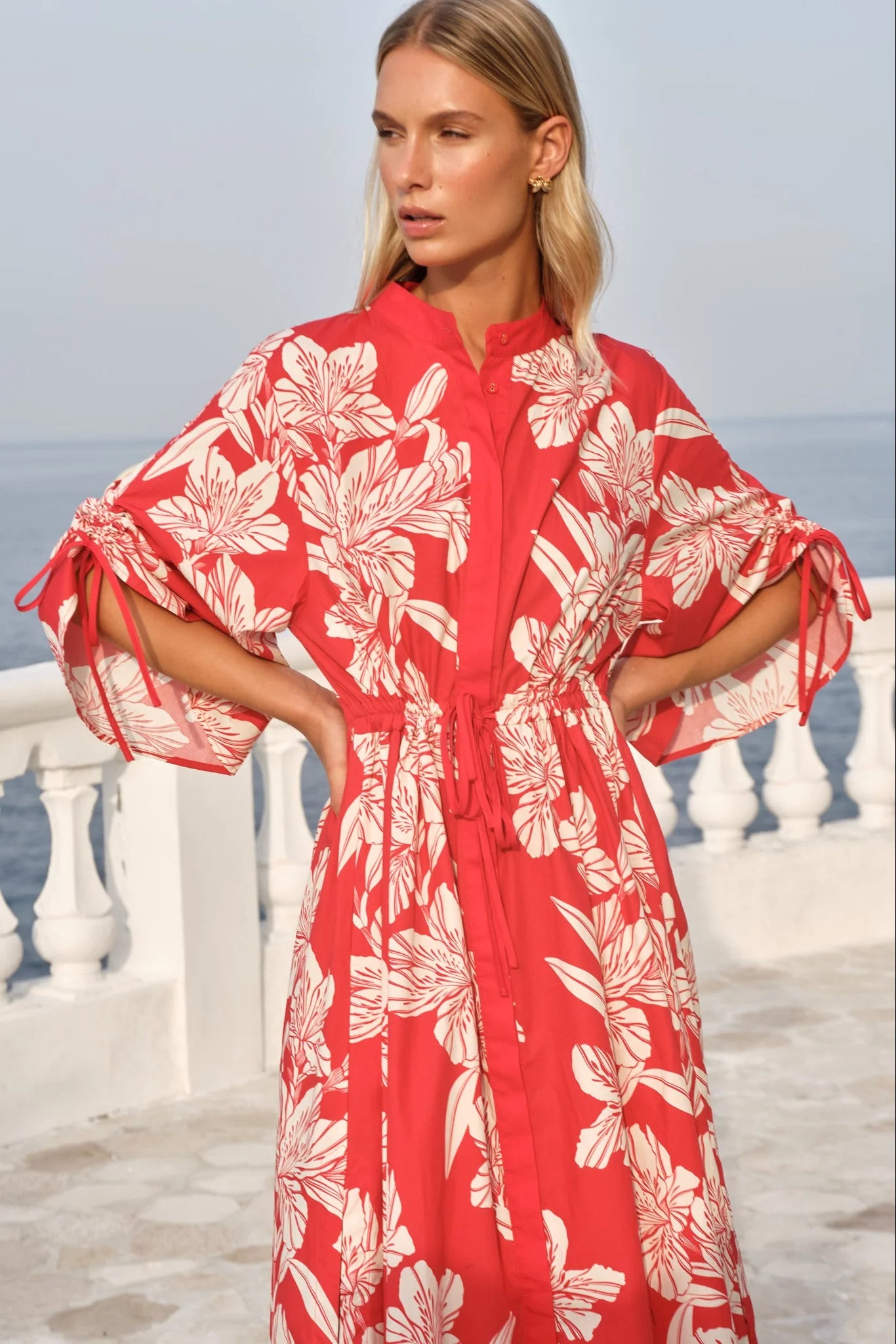 Fate & Becker - Dominica Dress - Red and Cream