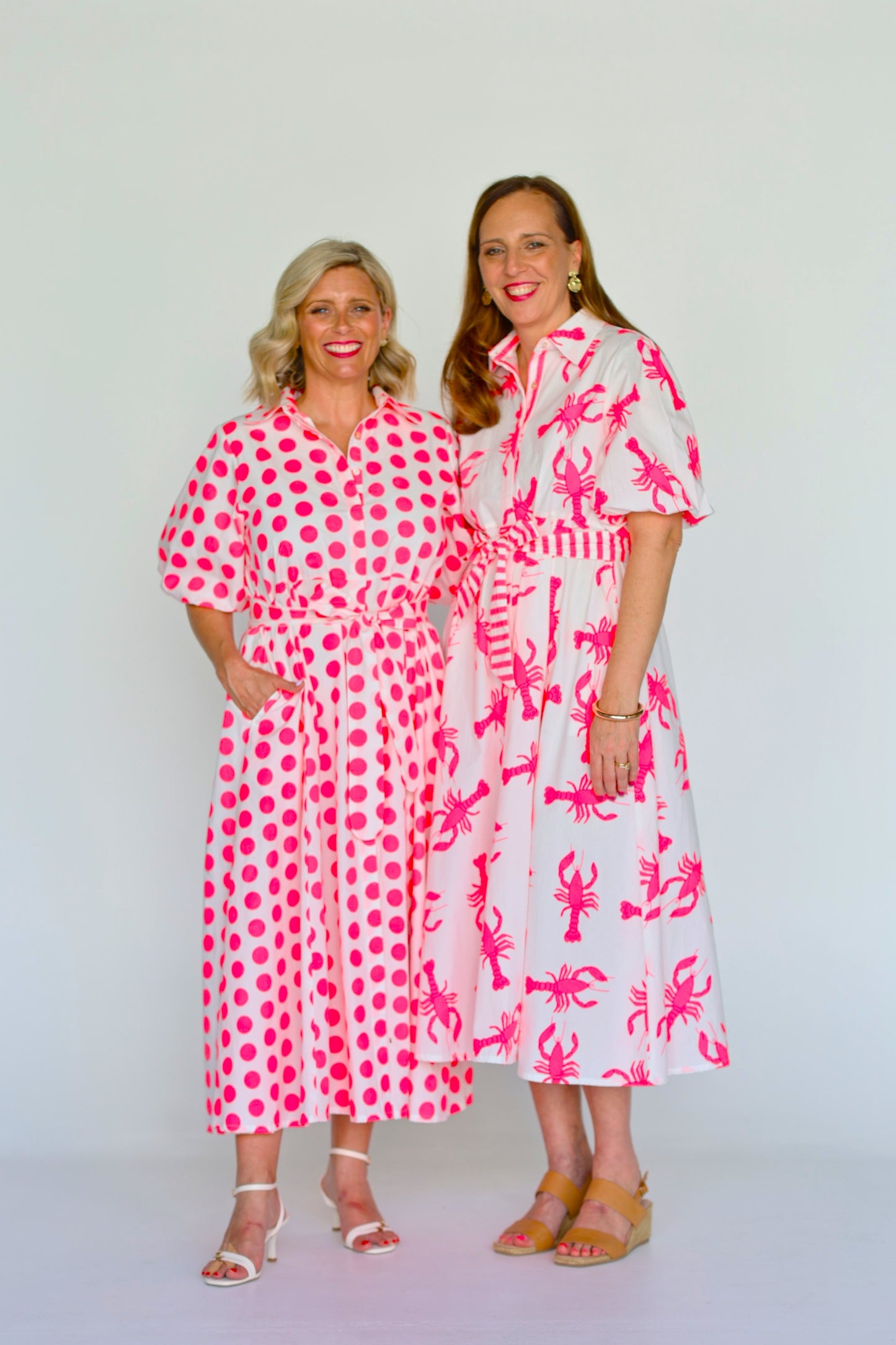 Liv & Milly - Victoria Midi Dress - Lobster