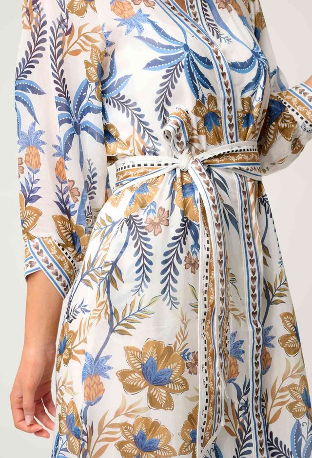 Once Was - Carmen Cotton Silk Maxi Dress - Golden Medina