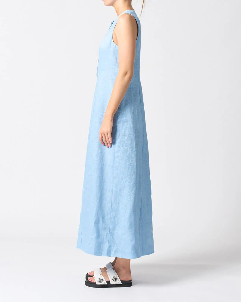 Walnut Melbourne -Malta Midi Dress - Sky Blue