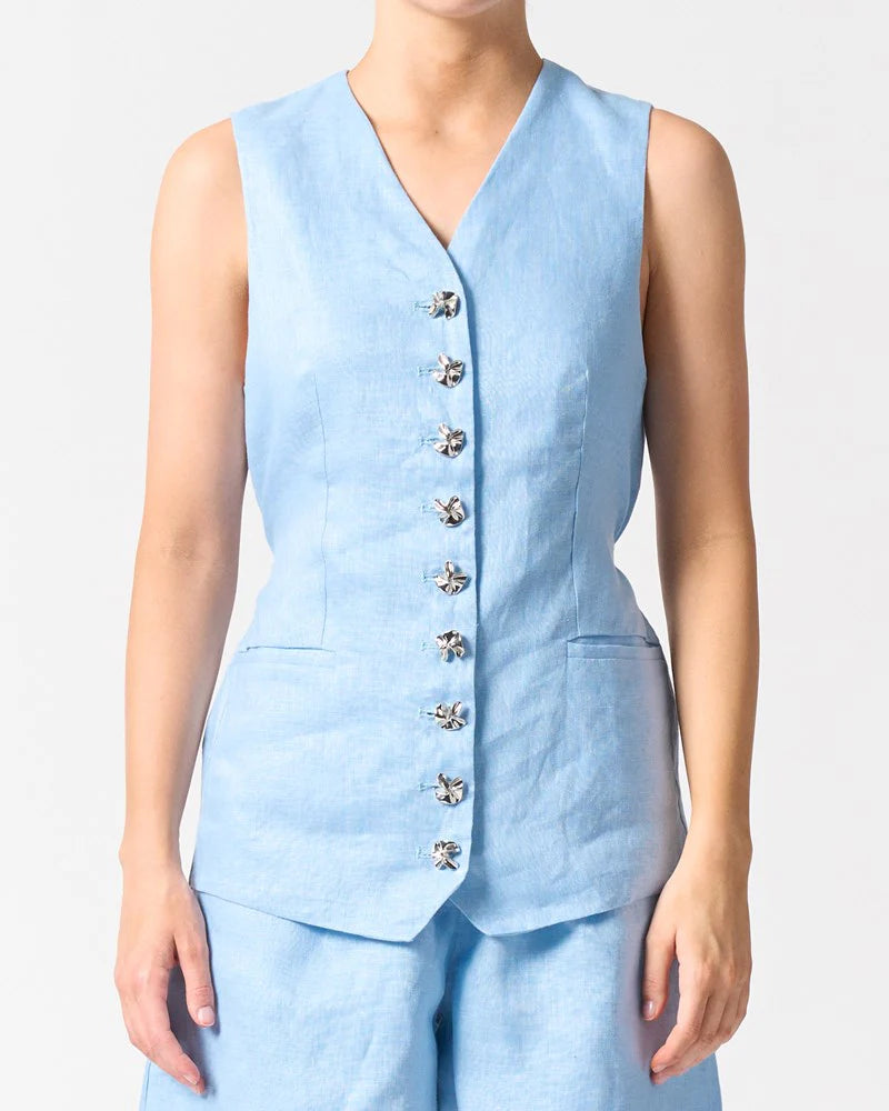 Walnut Melbourne - Malta Vest - Sky Blue