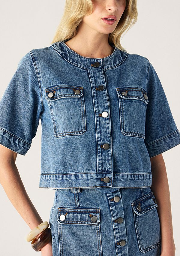 Mos the Label - Aveline Denim Top - Light Indigo