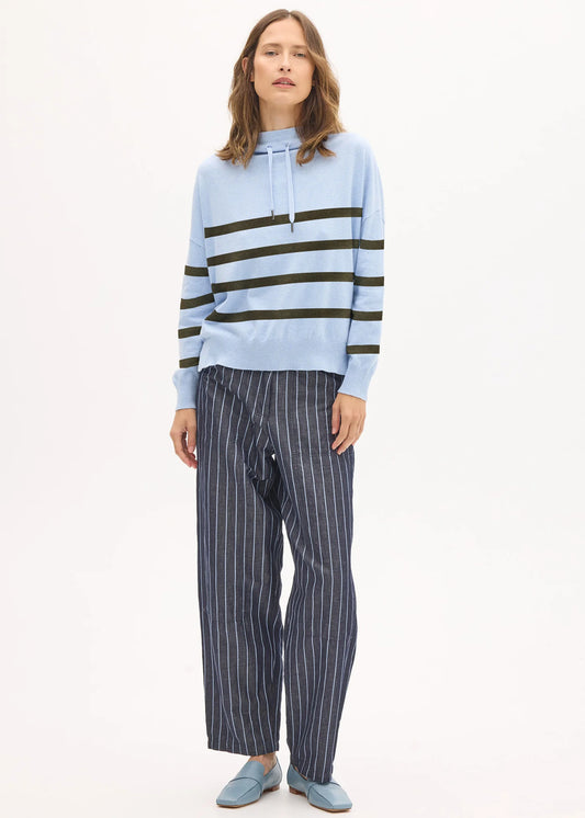 Pol Clothing - Rowan Drawcord Knit - Blue Green