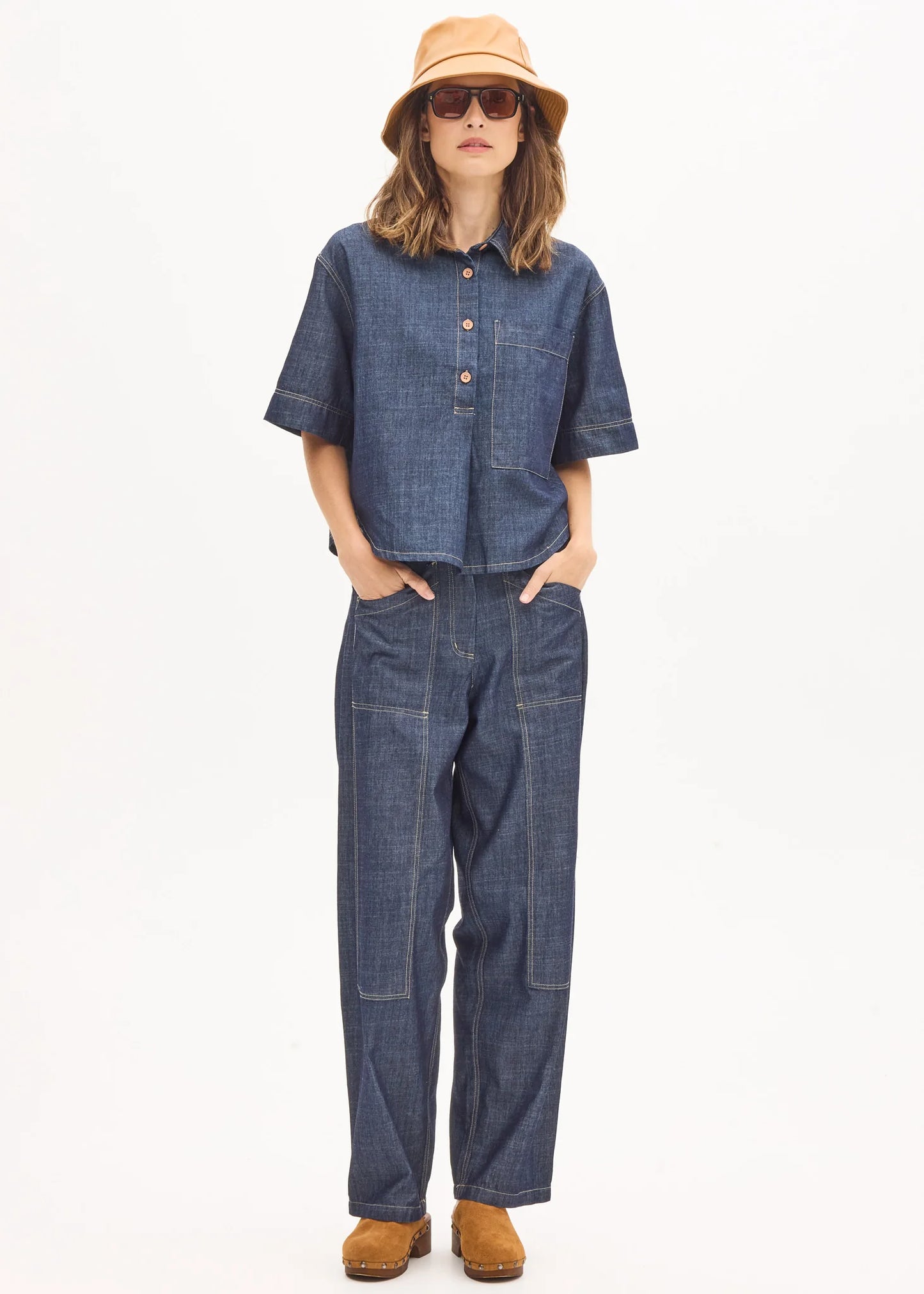 Pol Clothing - Muhle Denim Shirt - Dark Washpol