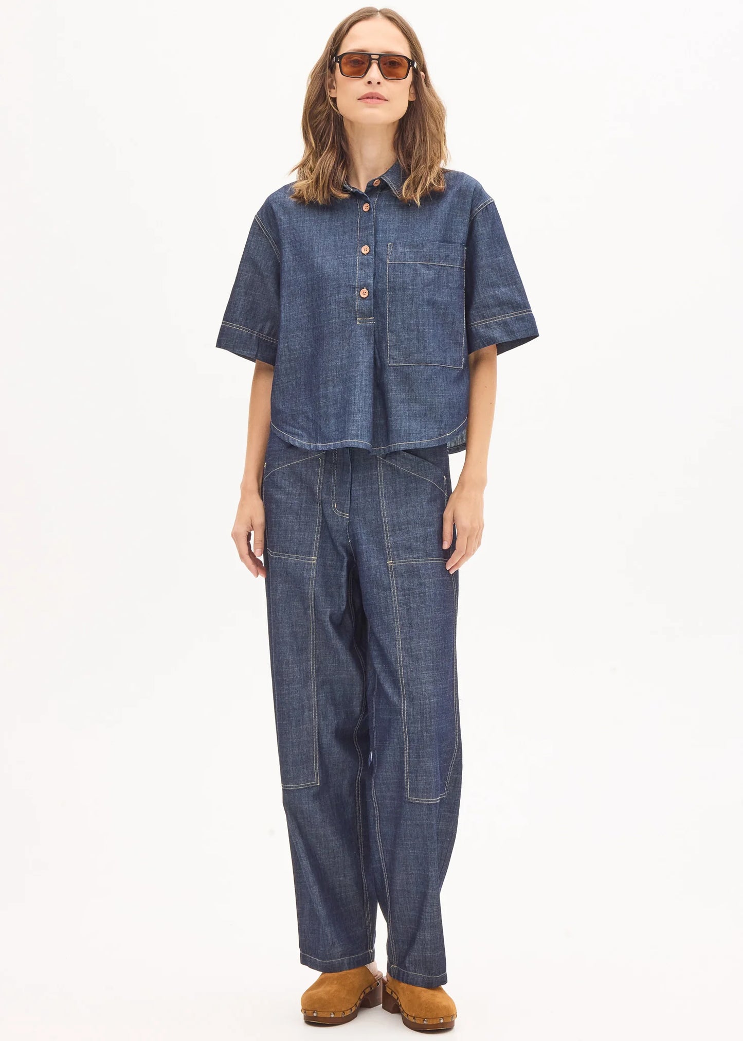 Pol Clothing - Muhle Denim Shirt - Dark Washpol