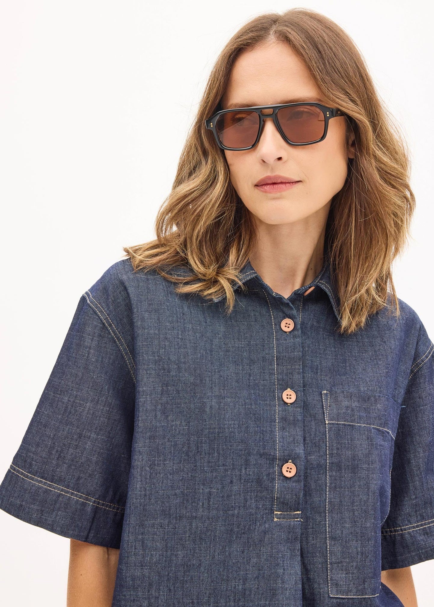 Pol Clothing - Muhle Denim Shirt - Dark Washpol