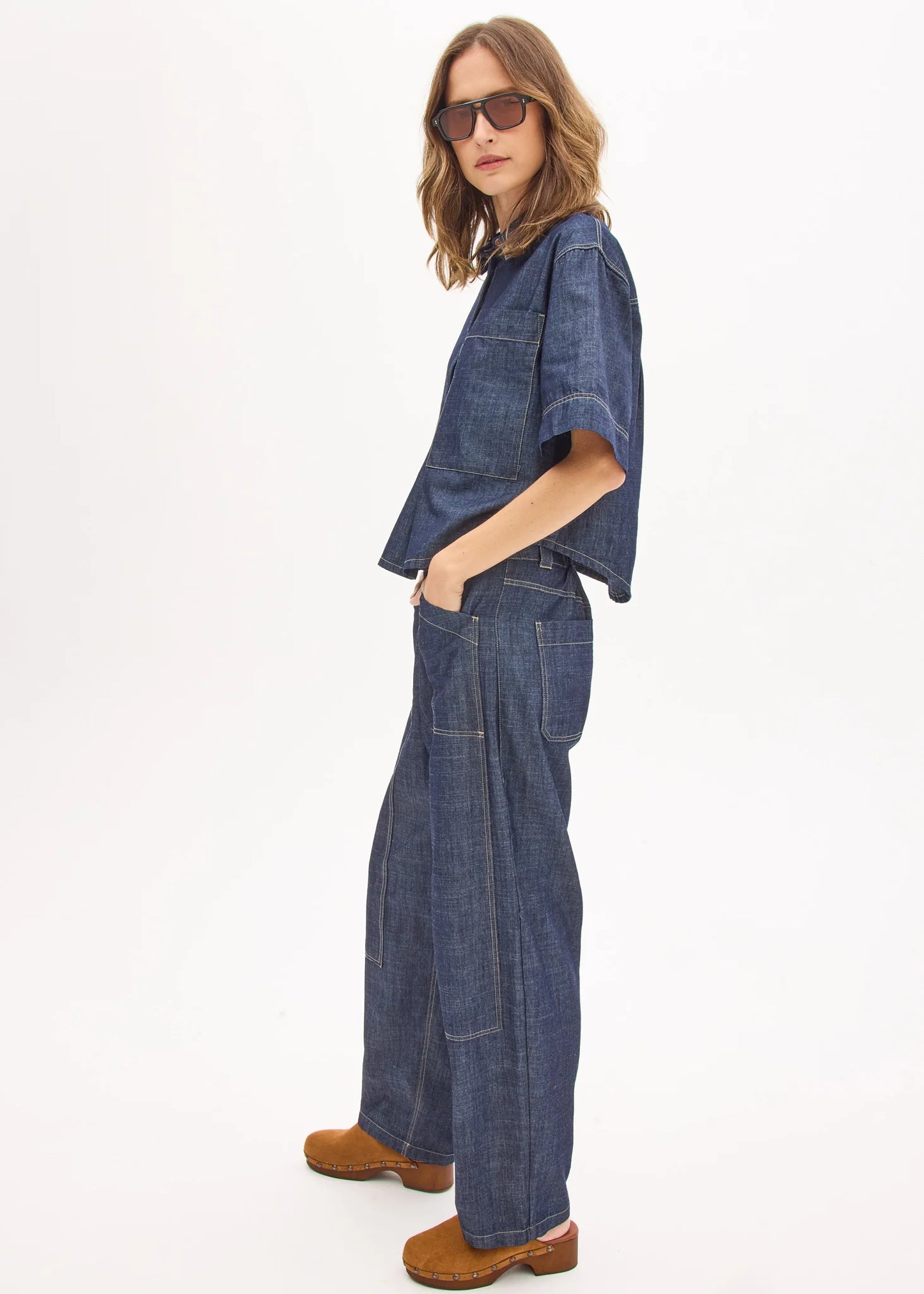 Pol Clothing - Muhle Denim Shirt - Dark Washpol