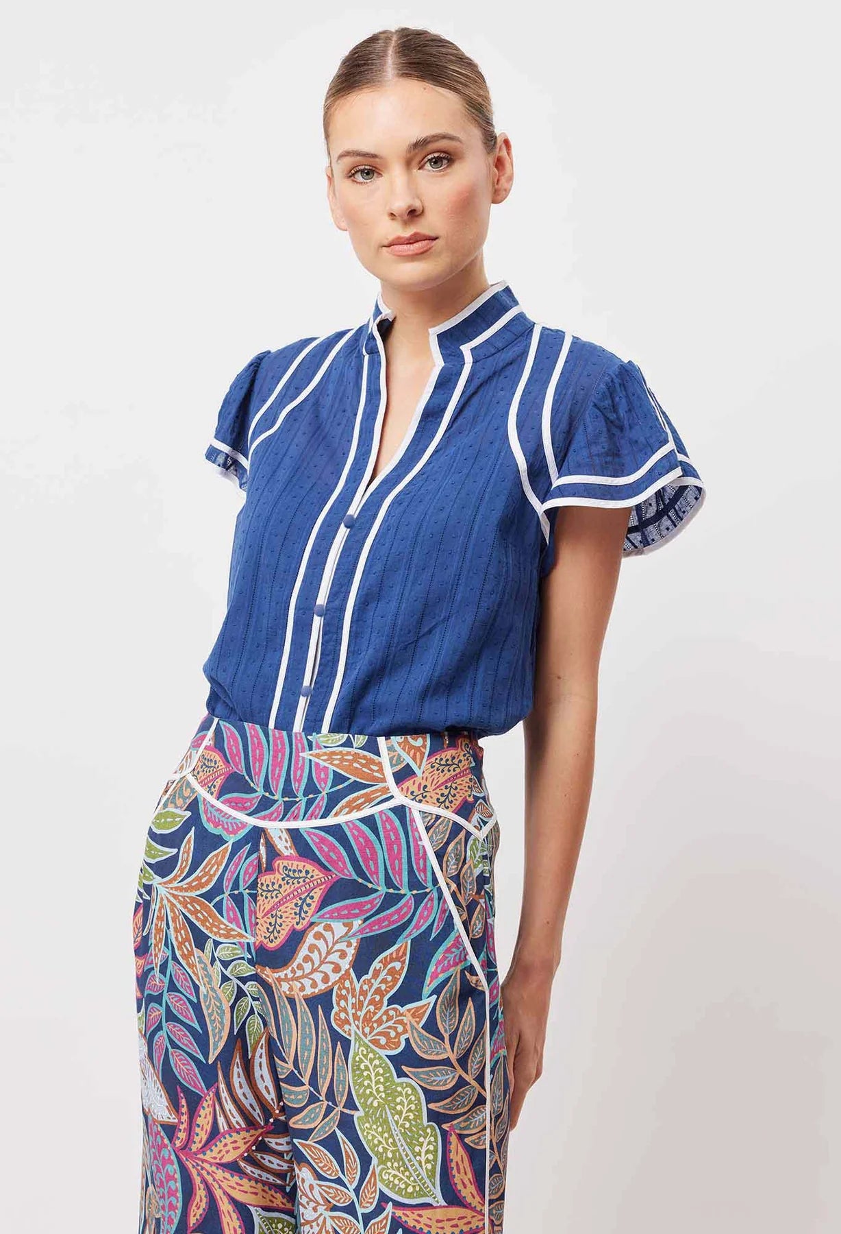 Sale - Once Was - Panama Cotton Clip Spot Top – Marino