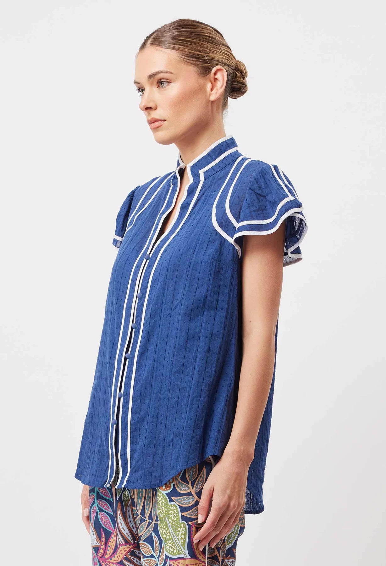 Sale - Once Was - Panama Cotton Clip Spot Top – Marino