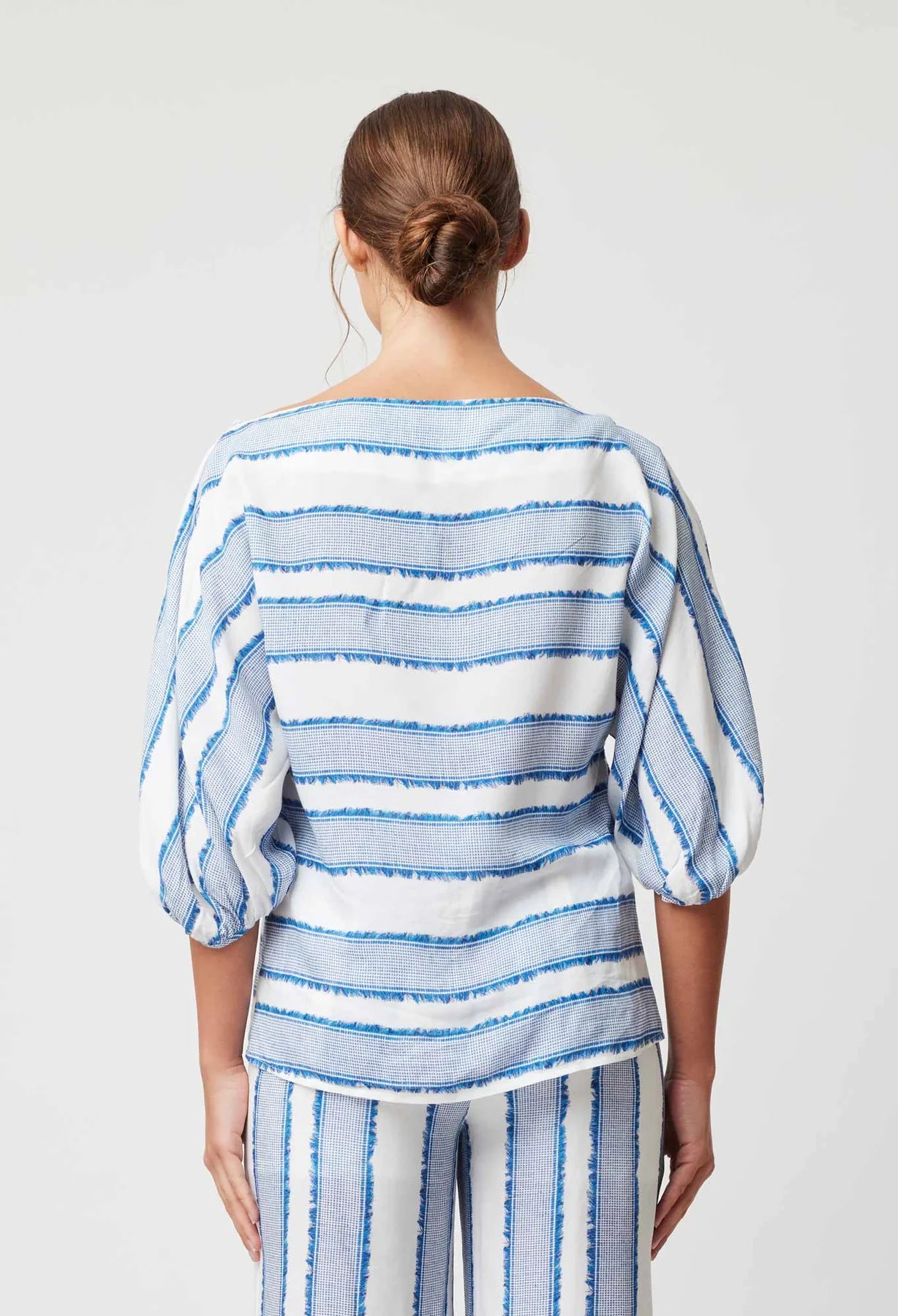 Once Was - Positano Viscose Top - Sorrento Stripe