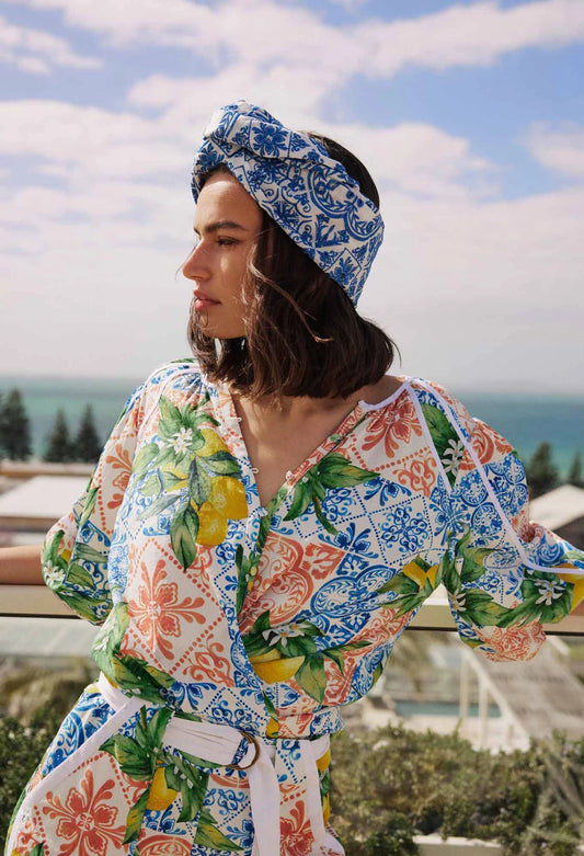 Once Was - Paradiso Viscose Dobby Top - Limonata