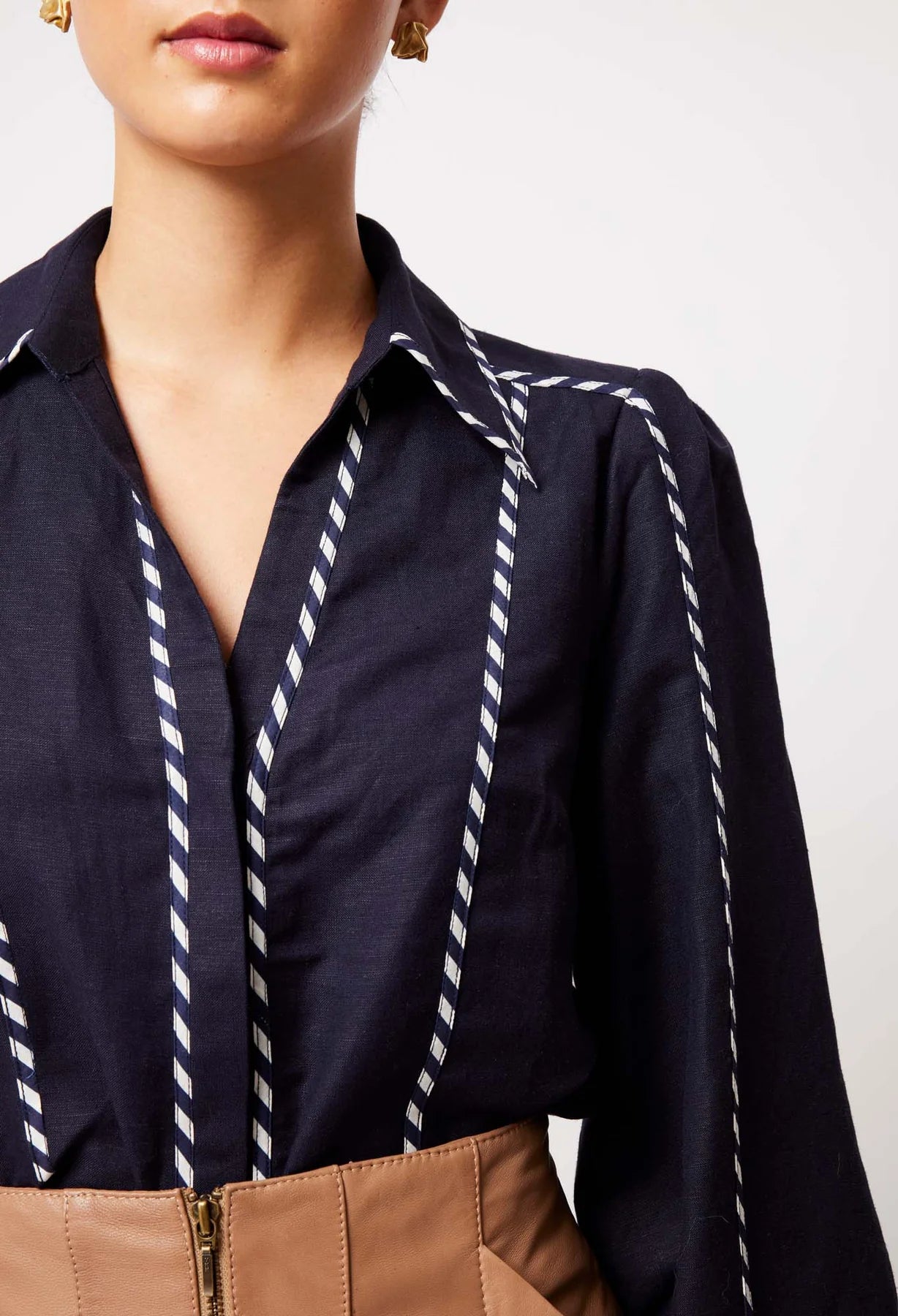 Sale - Once Was - Pisces Linen Viscose Shirt - Ink