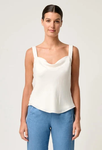 Once Was - Delray Reversible Cupro Cami - Ivory