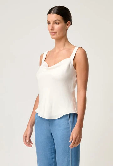 Once Was - Delray Reversible Cupro Cami - Ivory