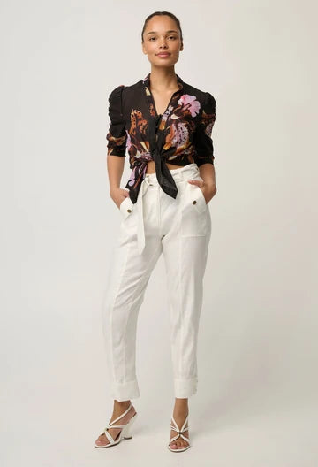 Once Was - Calantha Cotton Silk Sleeve Shirt - Sunset Orchid