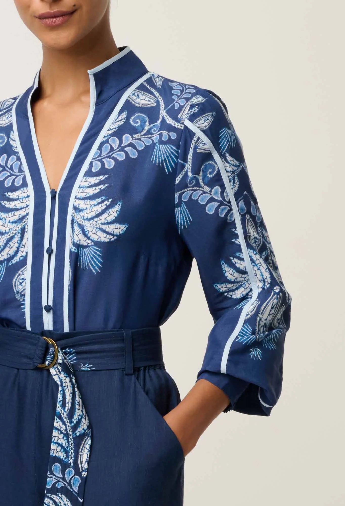 Once Was - Asher Viscose Failed Shirt - Moonlit Batik