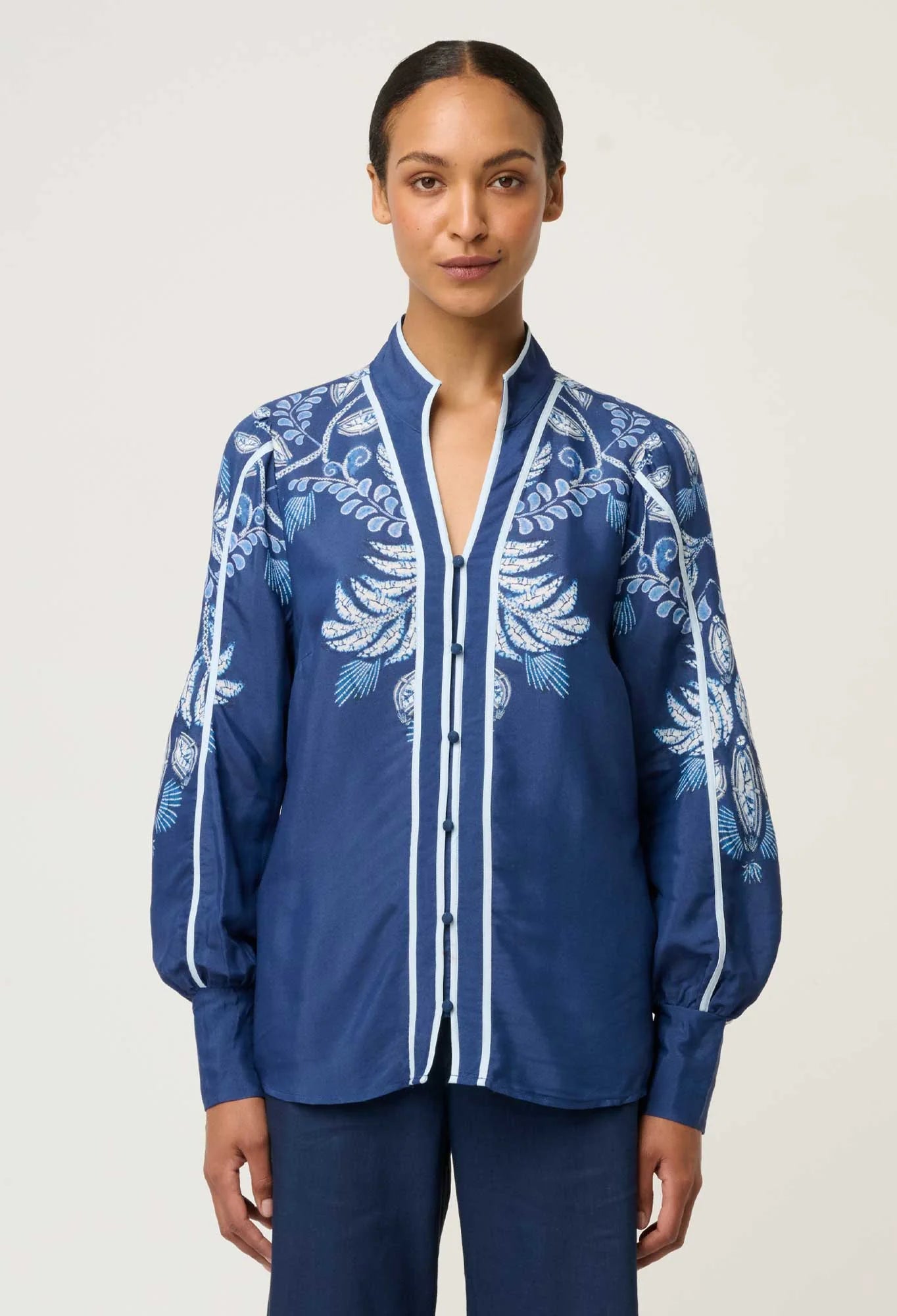 Once Was - Asher Viscose Failed Shirt - Moonlit Batik