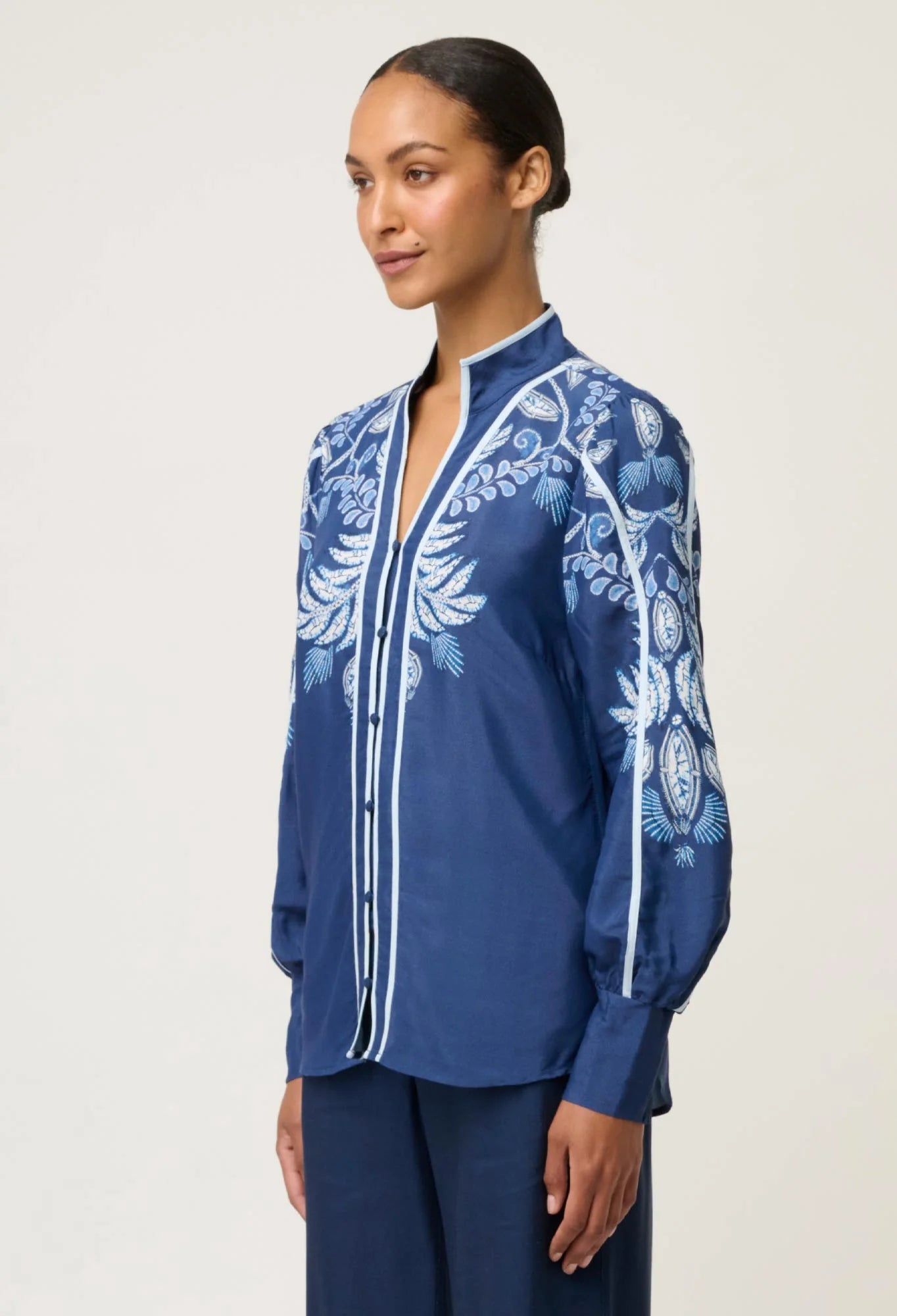Once Was - Asher Viscose Failed Shirt - Moonlit Batik
