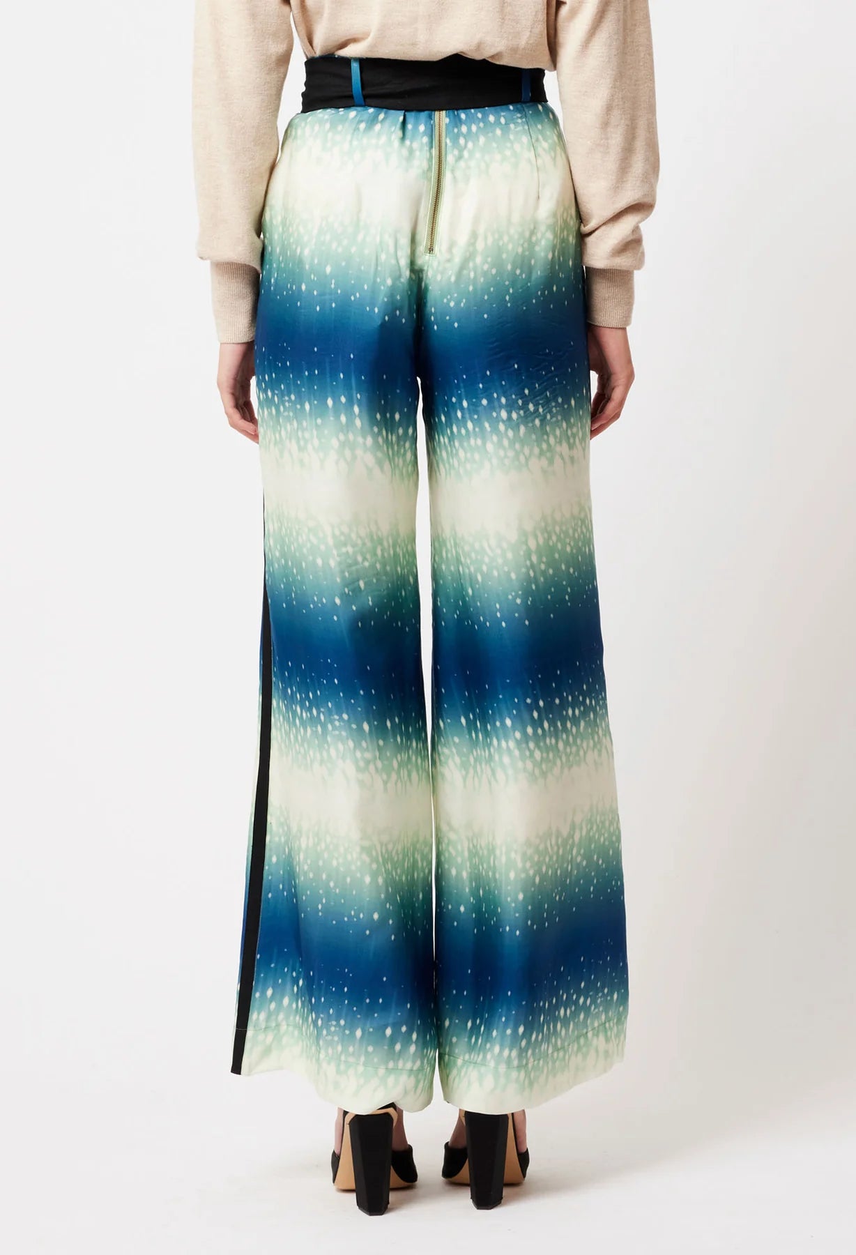 Sale - Once Was - Grace Cupro Viscose Pant - Galaxy Print