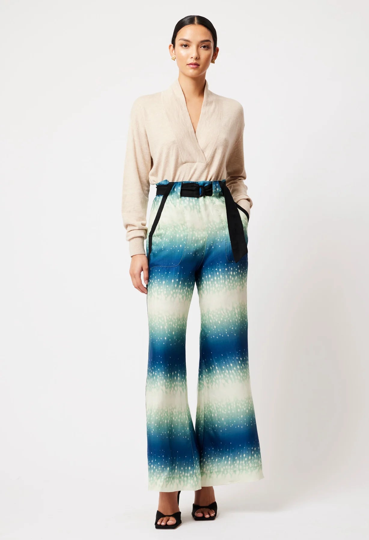 Sale - Once Was - Grace Cupro Viscose Pant - Galaxy Print