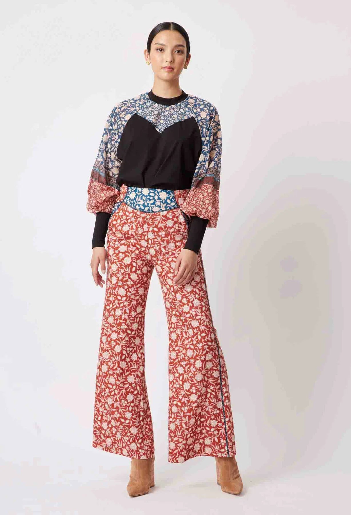Once Was - Harmony Wide Leg Pant - Loom Flower