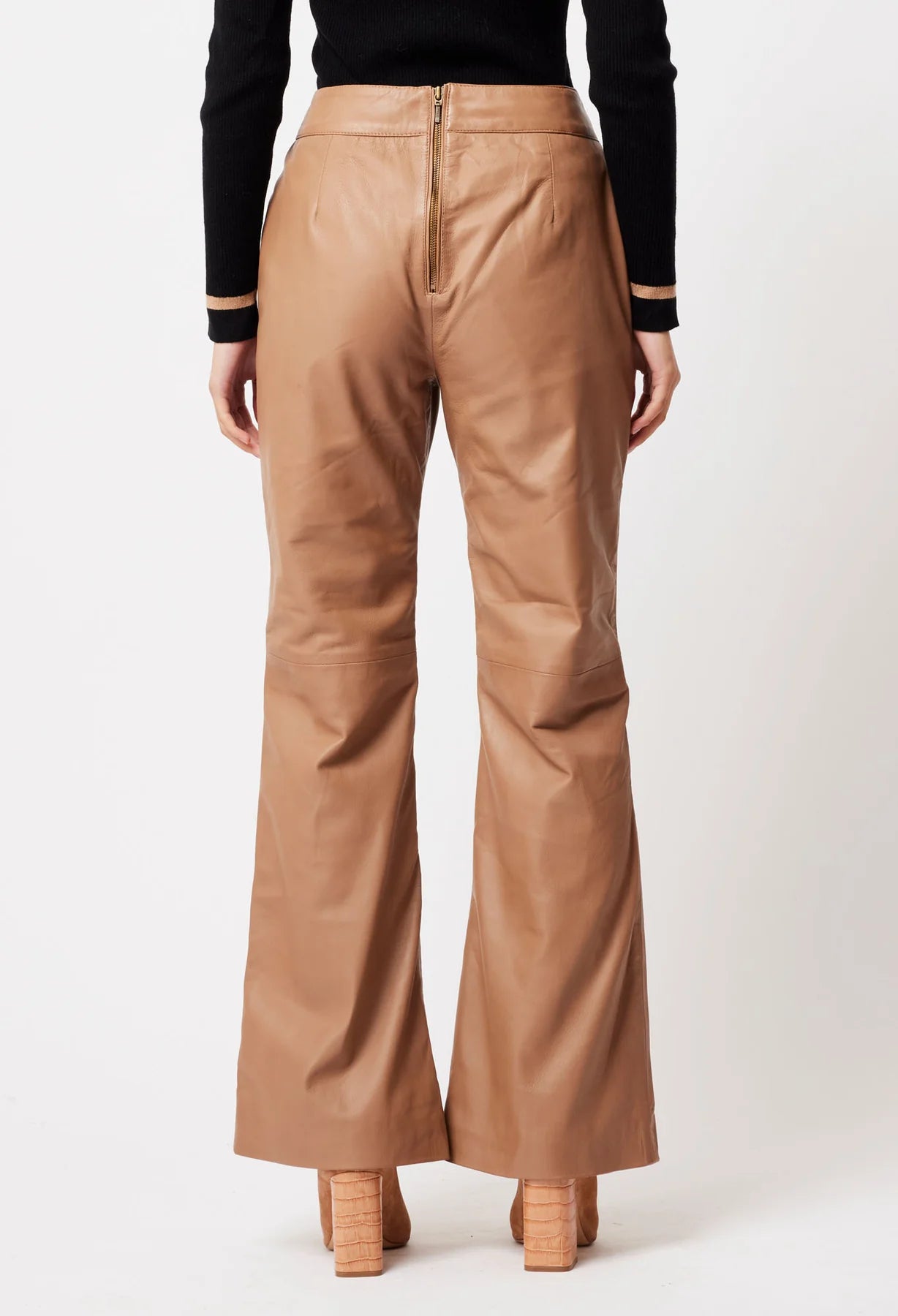 Once Was - Nova Leather Pant - Husk