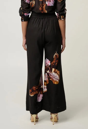 Once Was - Willow Linen Viscose Pant - Sunset Orchid