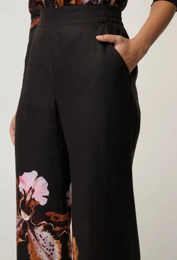 Once Was - Willow Linen Viscose Pant - Sunset Orchid