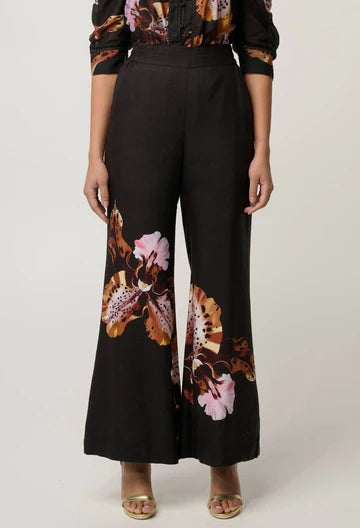 Once Was - Willow Linen Viscose Pant - Sunset Orchid