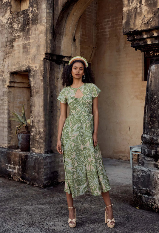 Once Was - Rio Cotton Silk Midi Dress – Jungle Tropico