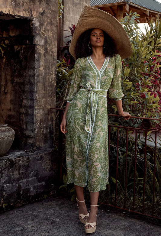 Tulum Viscose Chiffon Dress – Jungle Tropico