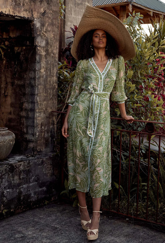 Once Was - Tulum Viscose Chiffon Dress – Jungle Tropico