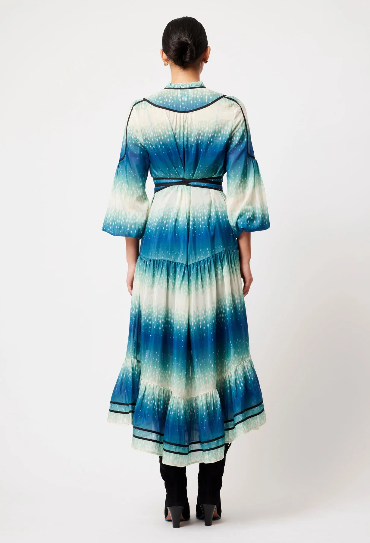 Once Was - Venus Cotton Silk Dress - Galaxy Print