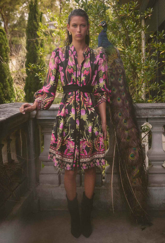 Once Was - Aurelia Viscose Lace Dress - Anthos  Lotos