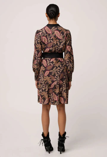 Once Was - Cecilia Pearl Embellished Linen Dress - Dark Tropique