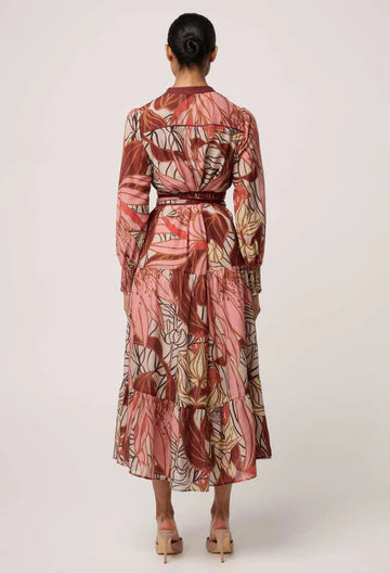 Once Was - Liliana Cotton Silk Printed Maxi Dress - Cathedral Botanic