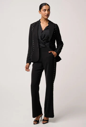 Once Was - Marcela Pearl Embellished Blazer - Black