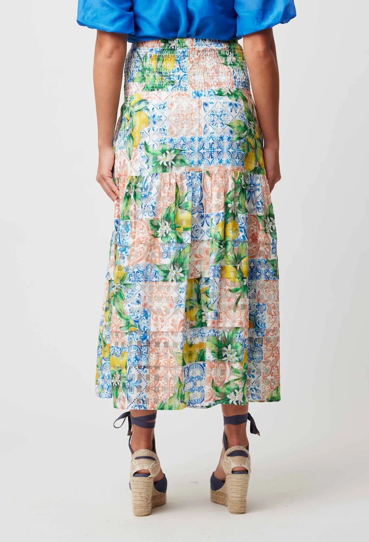 Once Was - Antigua Cotton Silk Skirt - Limonata
