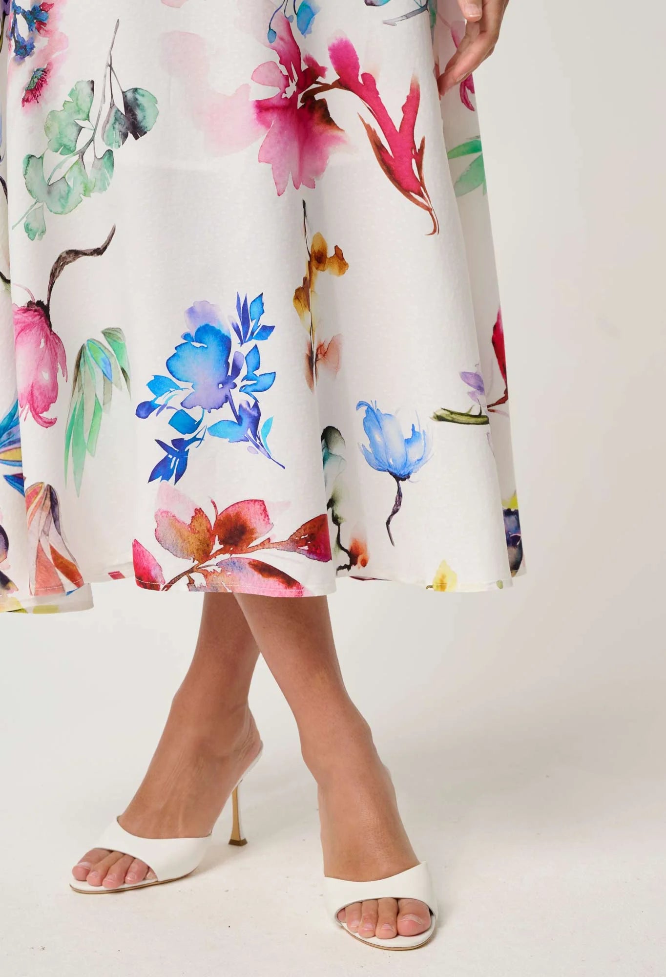 Once Was - Pandorea Viscose Dobby Yoke Skirt - Plume Blossom