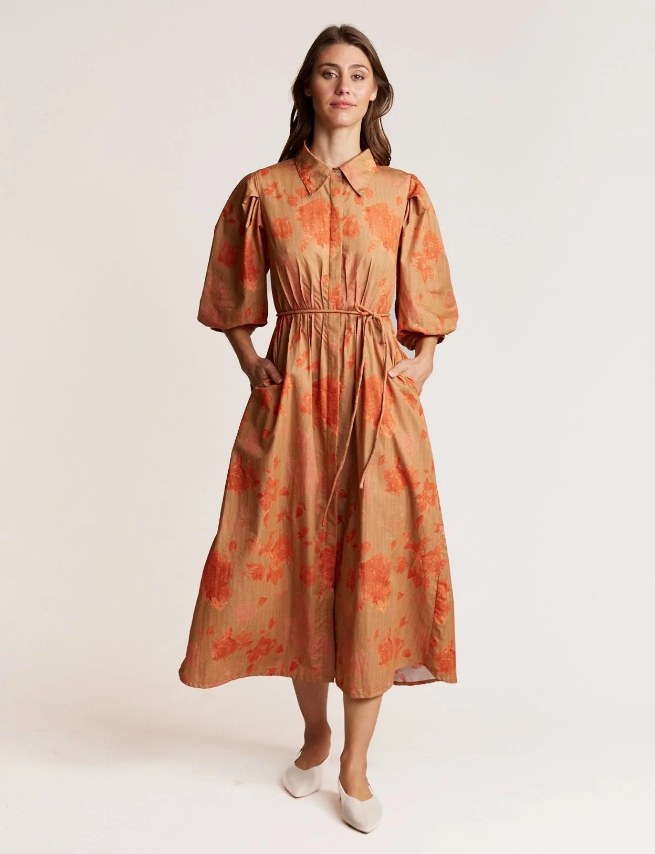 State of Embrace - Pintuck Dress - Graphic Rose