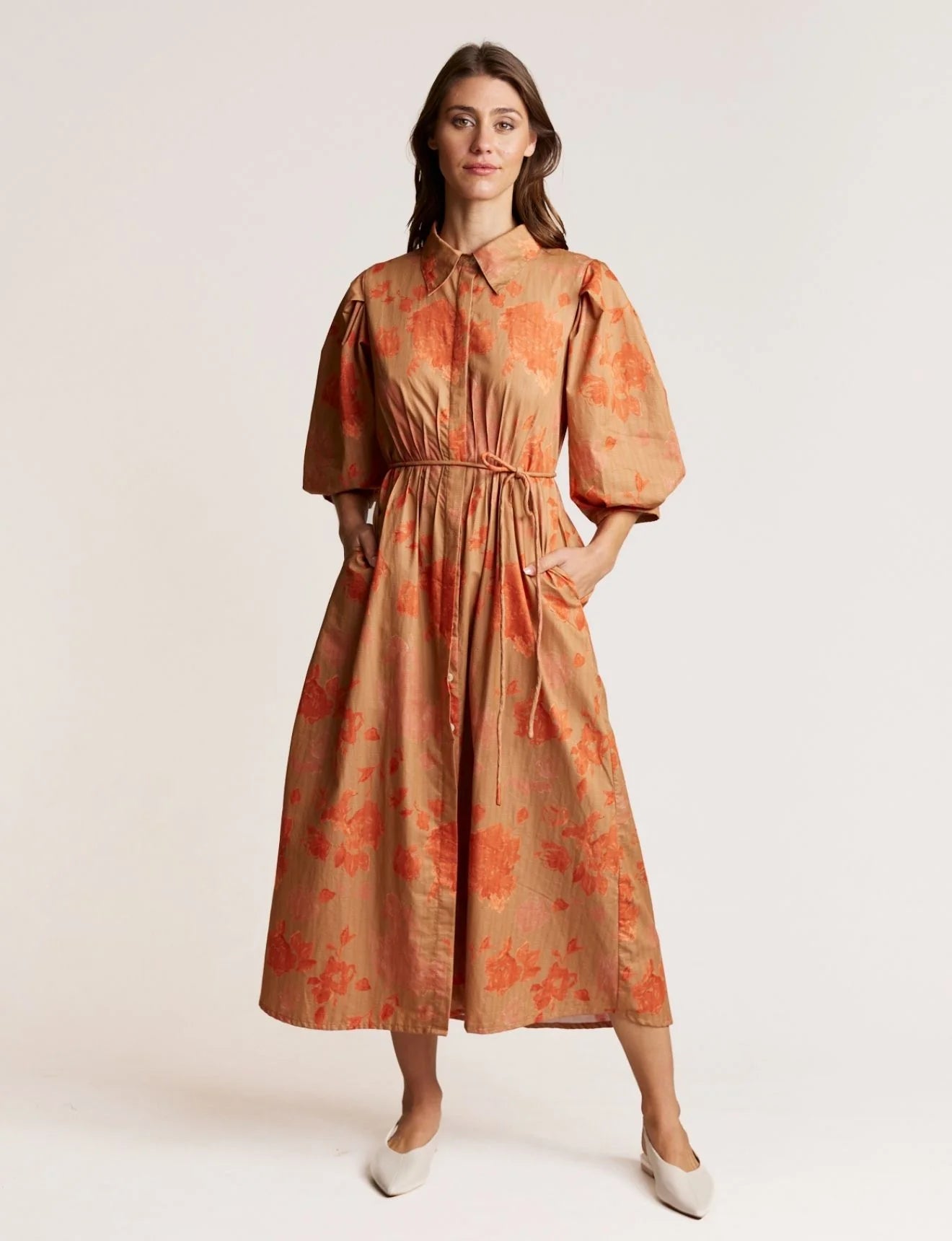 State of Embrace - Pintuck Dress - Graphic Rose