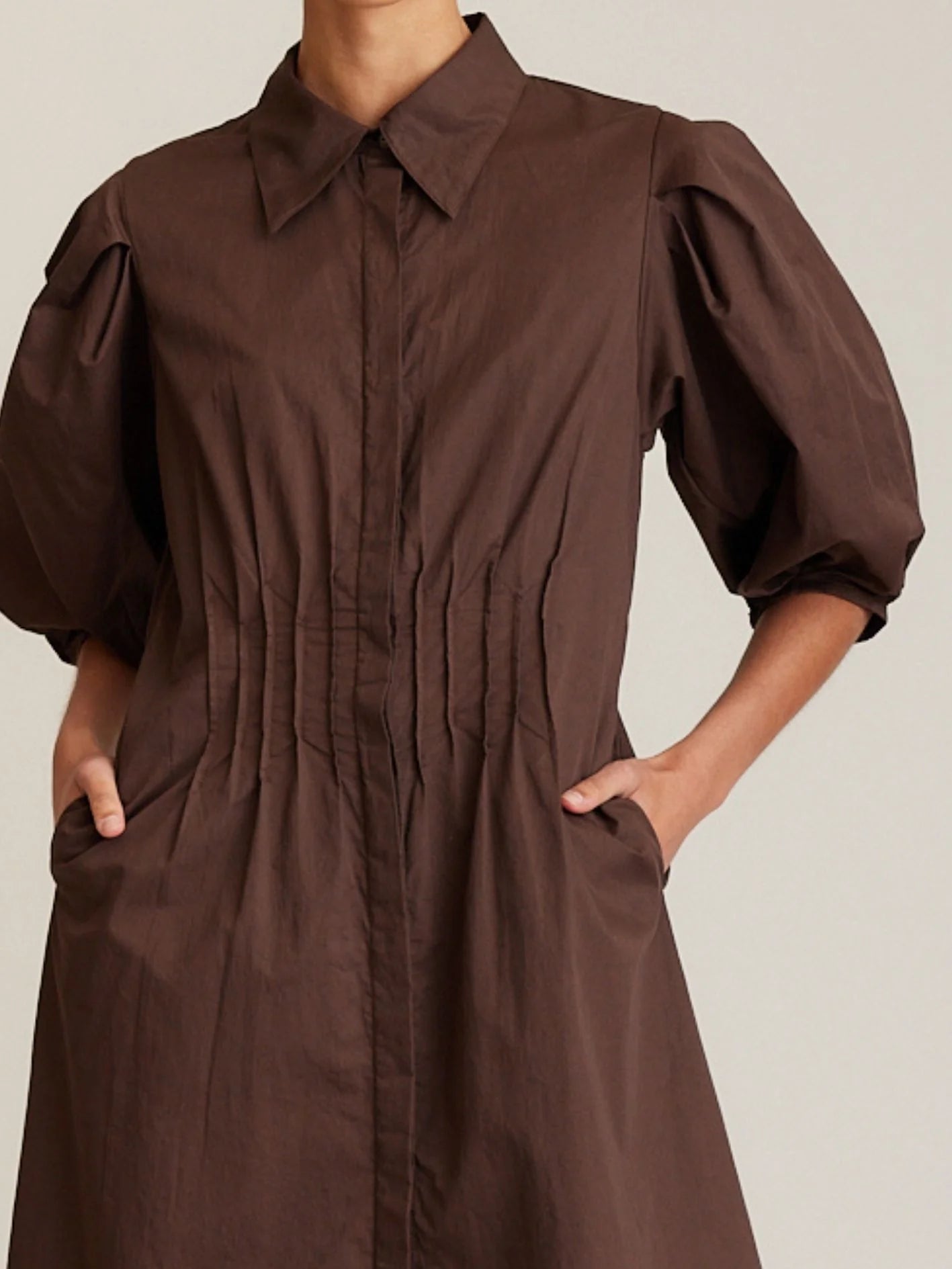 State Of Embrace - Pintuck Dress - Sable