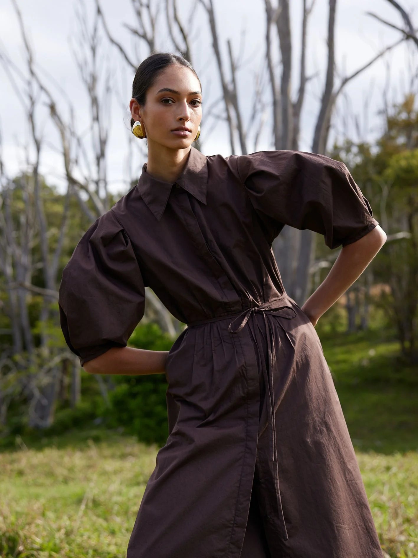 State Of Embrace - Pintuck Dress - Sable