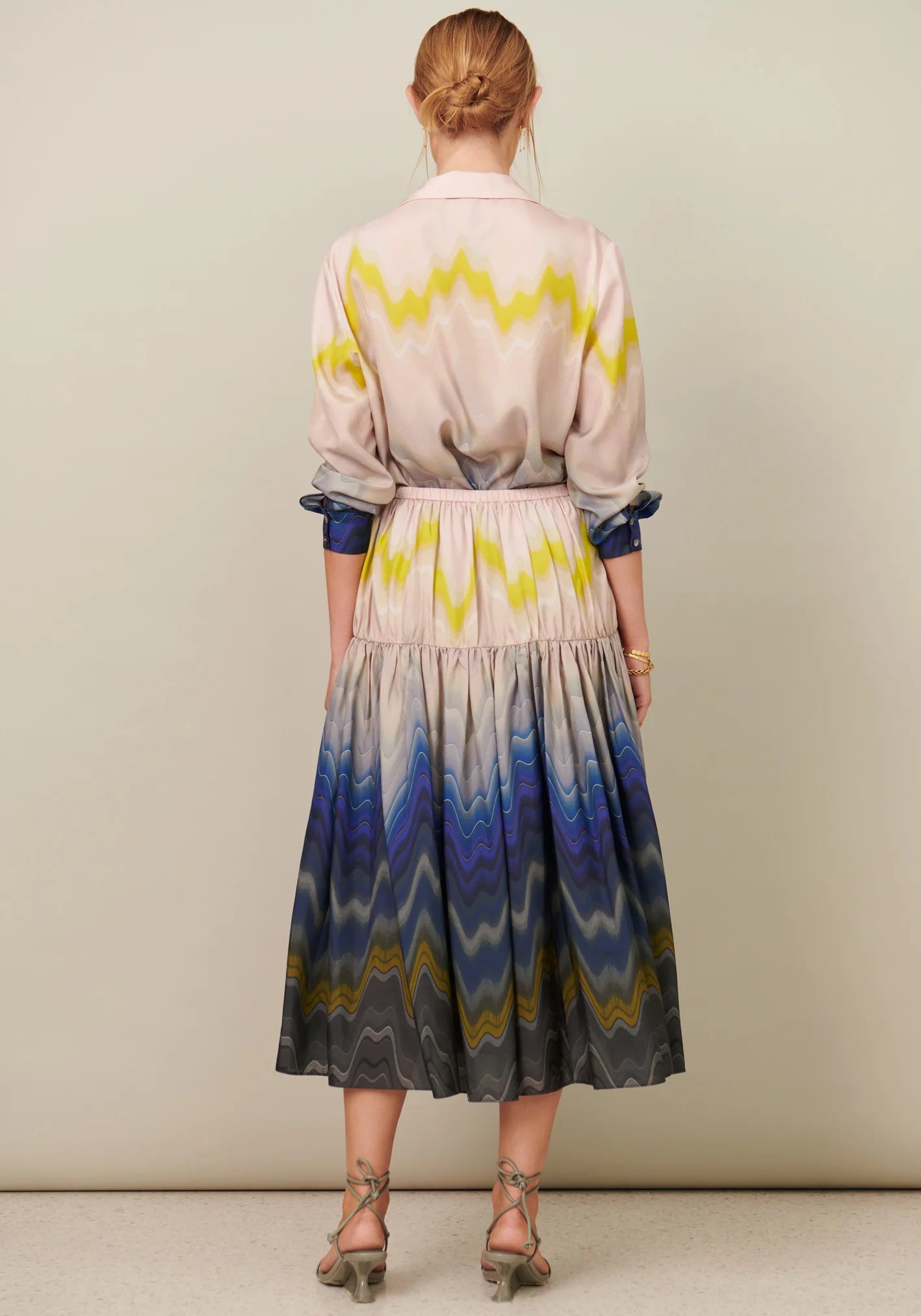 Pol Clothing - Cecelia Silk Shirt - Cecelia Print