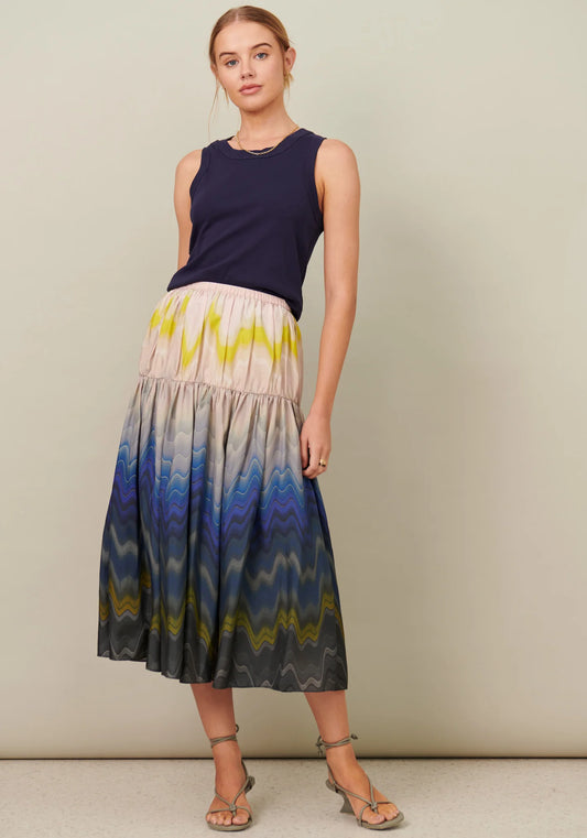 Cecelia Silk Skirt - Cecelia Print