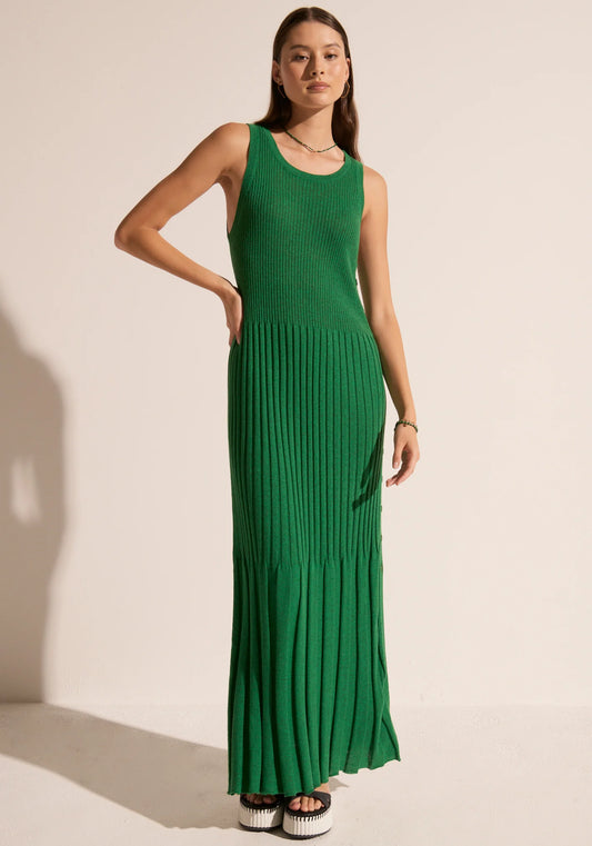 Maui Ribbed Tank Dress - Green